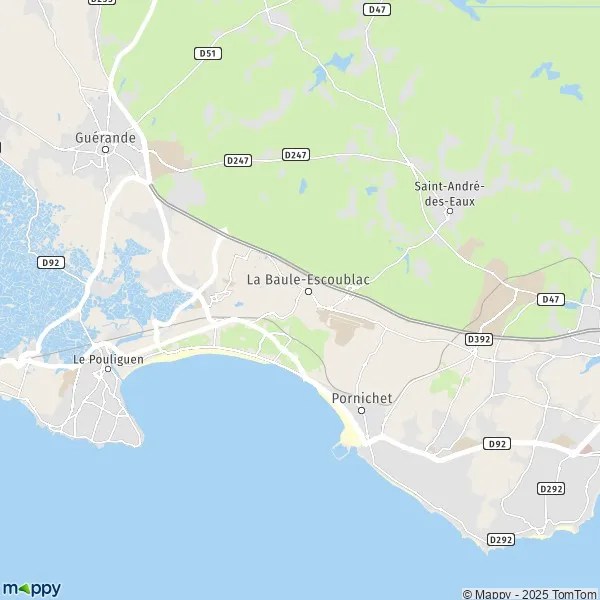 Plan La BauleEscoublac carte de La BauleEscoublac (44500) et infos